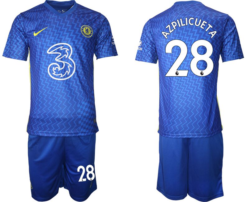 Men 2021-2022 Club Chelsea FC home blue #28 Nike Soccer Jersey